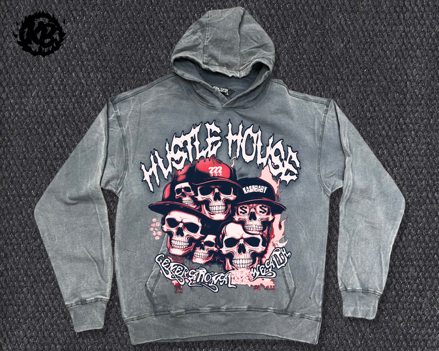 HUSTLE HOUSE GW DENIM WASH HOODIE